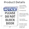 Signmission Please Do Not Block Door, 7 in W x Rectangle, Aluminum OS-2PACK-NS-A-710-V-17375 - alternate 4